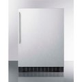 Summit Appliance Div. Summit  Undercounter Built In-Freestanding Refrigerator 4.6 Cu. Ft. Black/Stainless Steel FF64BXSSHV